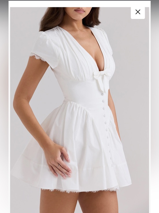 House of CB Dresses & Skirts - House of cb Emiliana Lace Trim Stretch Cotton Minidress